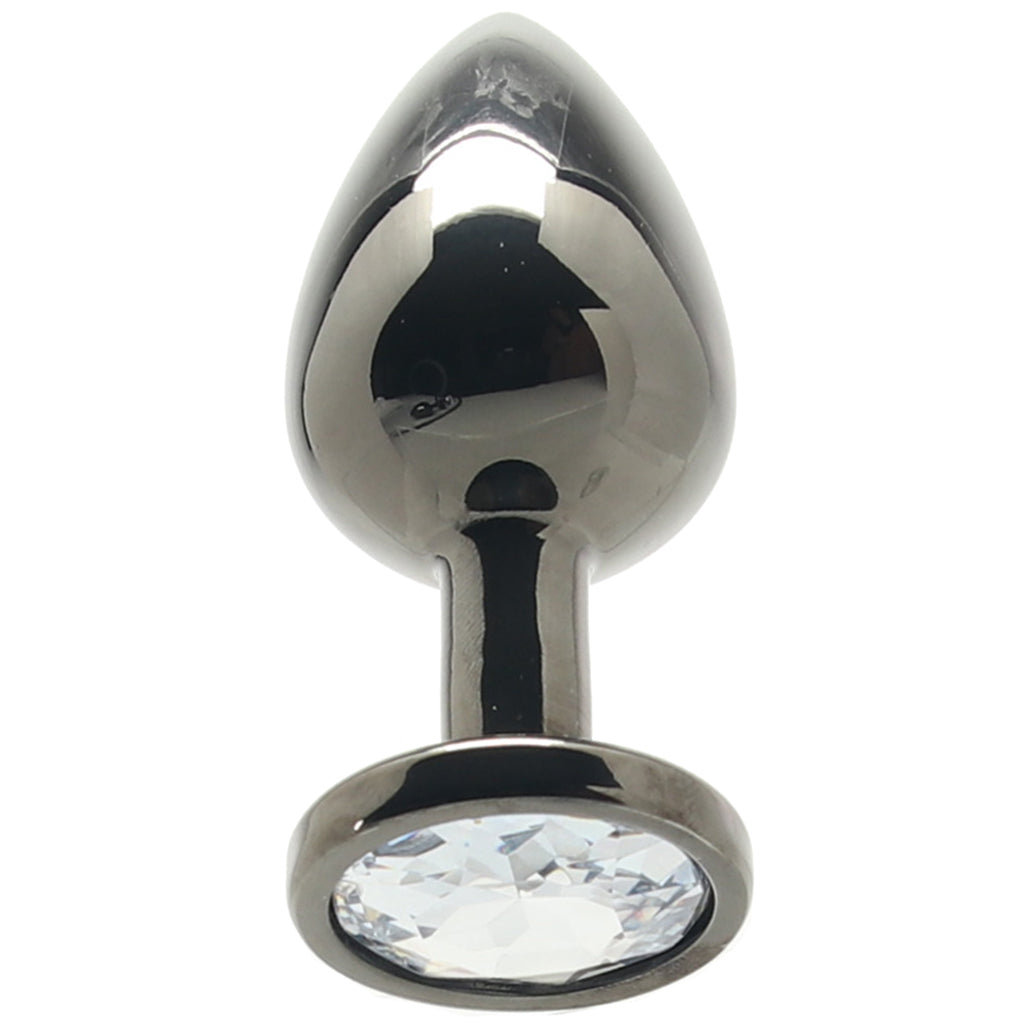 Ouch! Clear Gem Plug in Medium Anal Sex Toys > Butt Plugs
