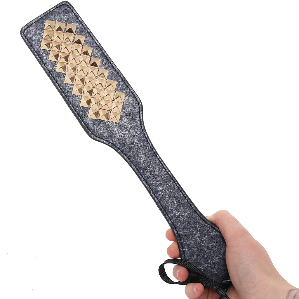 Sex & Mischief Cougar Studded Paddle Bondage and Fetish > Whips and Crops