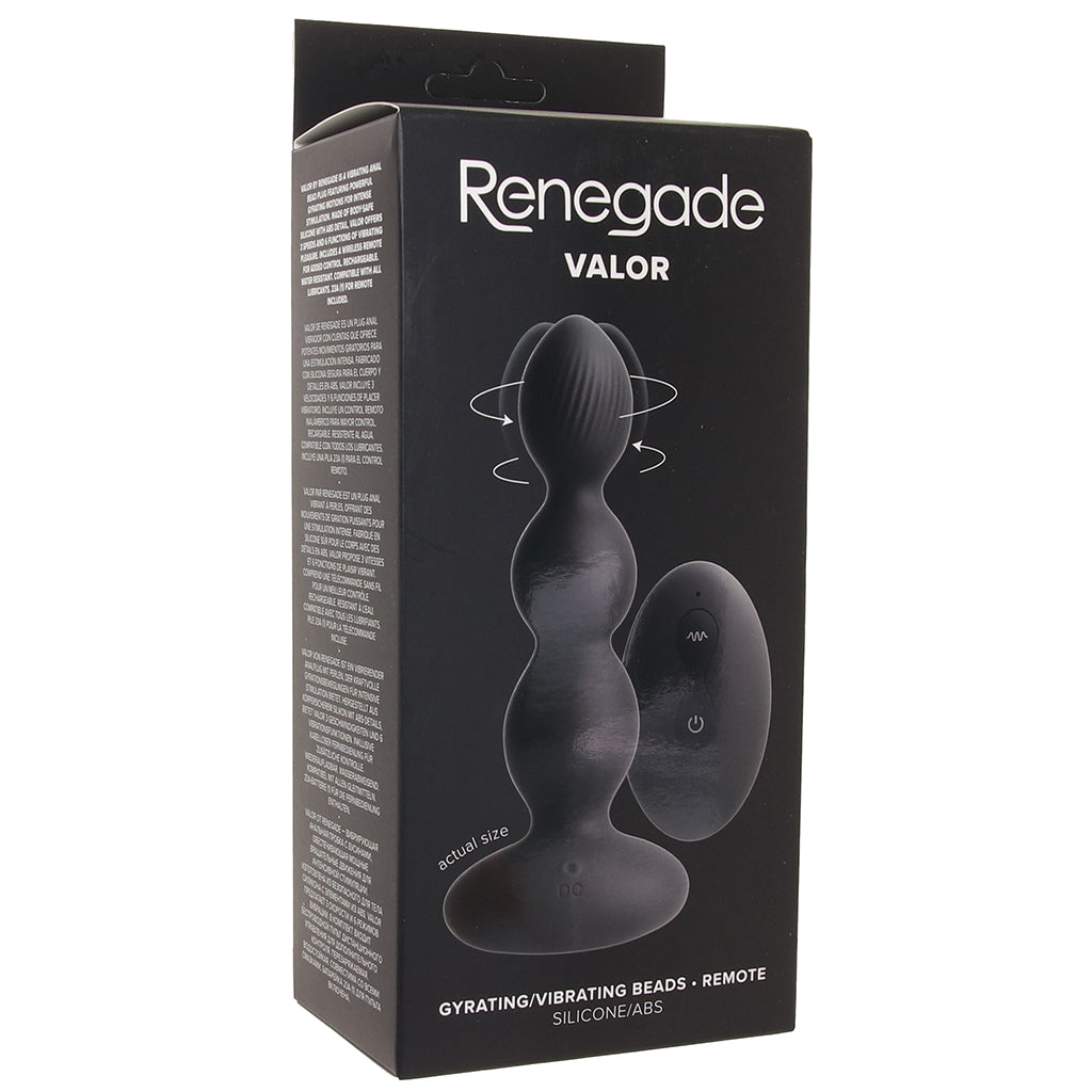 Renegade Valor Gyrating & Vibrating Beaded Plug Anal Sex Toys > Butt Plugs