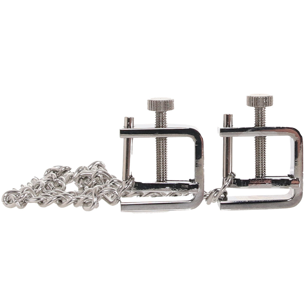 Master Series Pressure Vice Metal Nipple Clamps Bondage and Fetish > Nipple Stimulators & Clamps