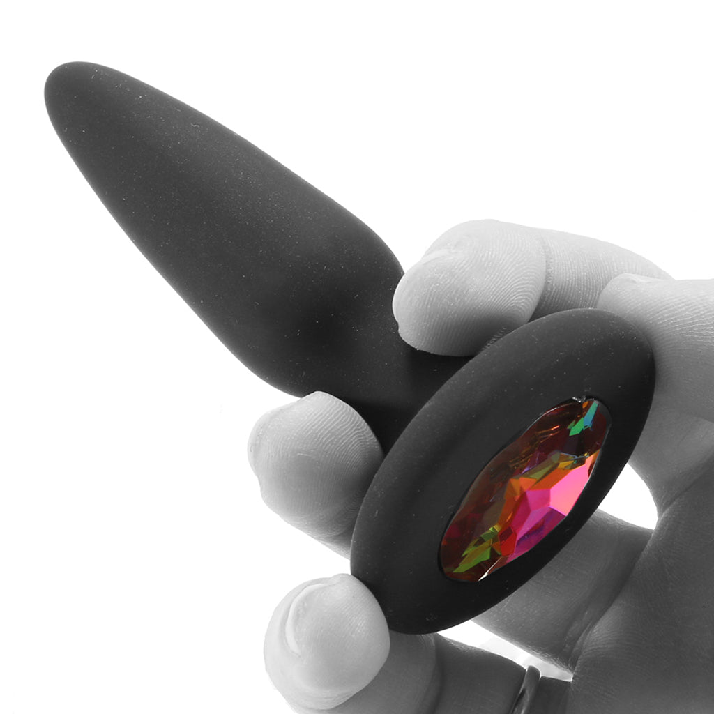 Glams Mini Rainbow Gem Silicone Butt Plug Anal Sex Toys > Butt Plugs