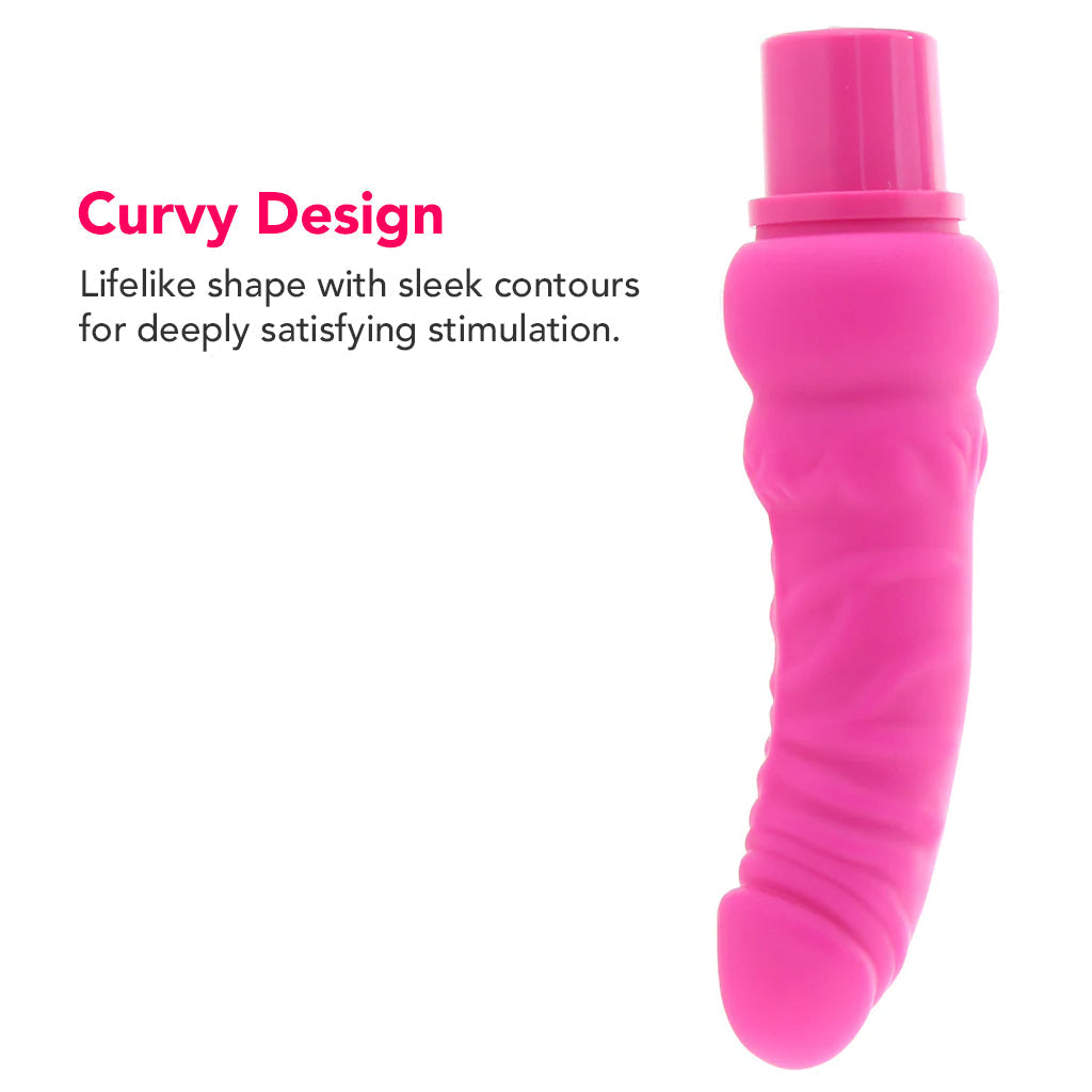 Power Stud Rechargeable Curvy Vibe in Pink Vibrators > Realistic Vibrator Dildos