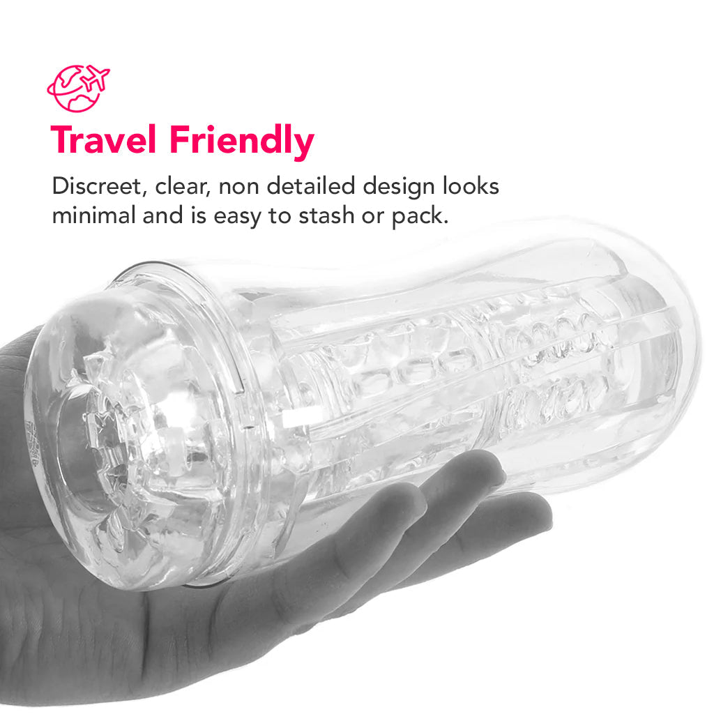 PDX Elite ViewTube See-Thru Stroker Male Masturbators > Self-Contained Strokers