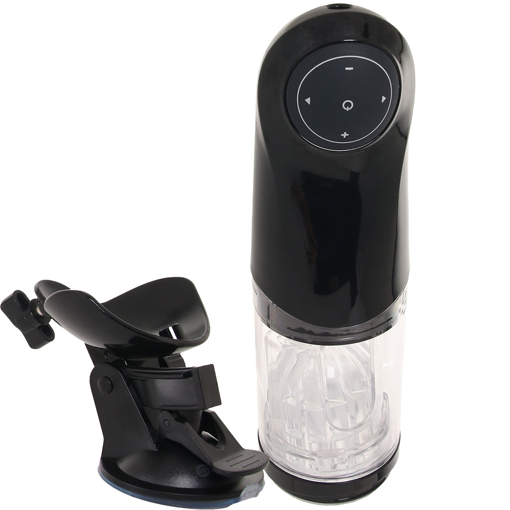 Extreme Mega-Bator Ass in Black/Clear Male Masturbators > Self-Contained Strokers