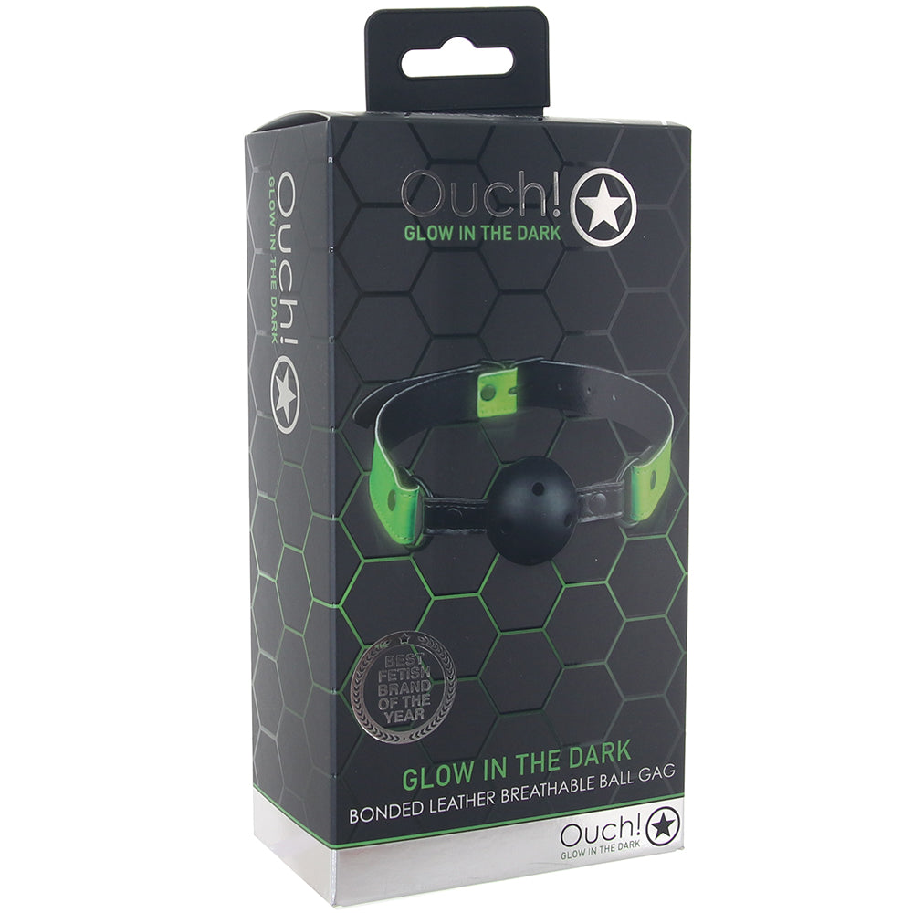 Ouch! Glow in the Dark Breathable Ball Gag Bondage and Fetish > Ball Gags & Mouth Restraints