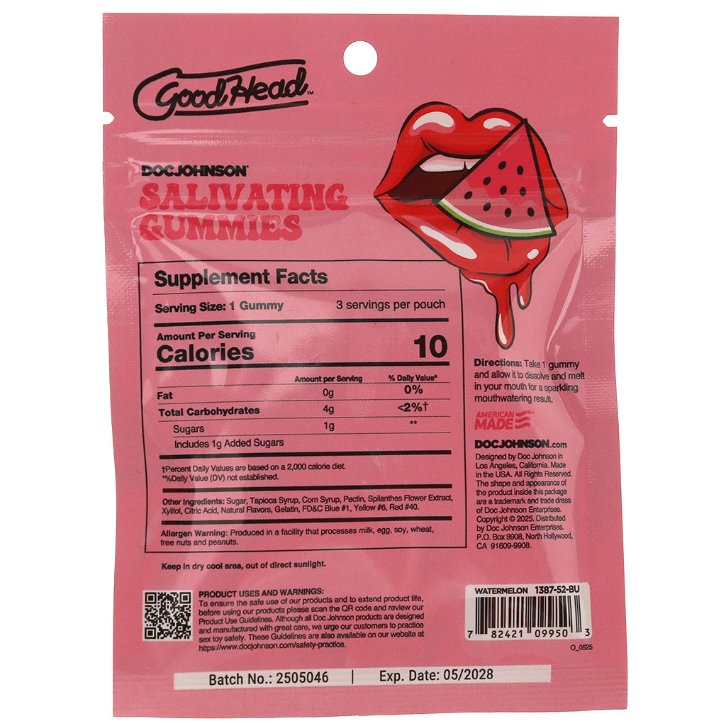 GoodHead Salivating Gummies in Watermelon Sweet Treats