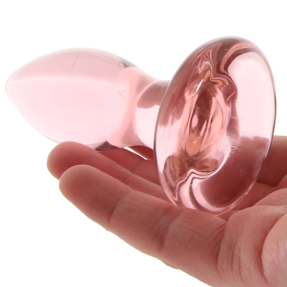 Icicles No. 90 Glass Plug in Pink Anal Sex Toys > Butt Plugs