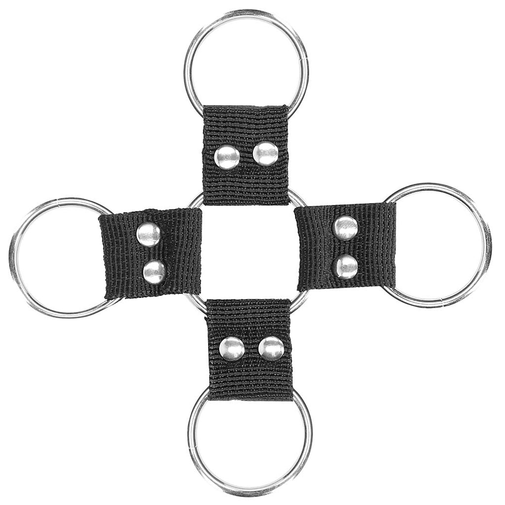 Black & White Velcro Hogtie With Cuffs Bondage and Fetish > Wrist and Ankle Cuffs