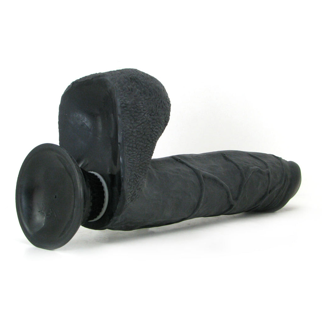 Real Feel Deluxe 12 Inch Vibrating Wall Banger Dildo in Bla Vibrators > Realistic Vibrator Dildos