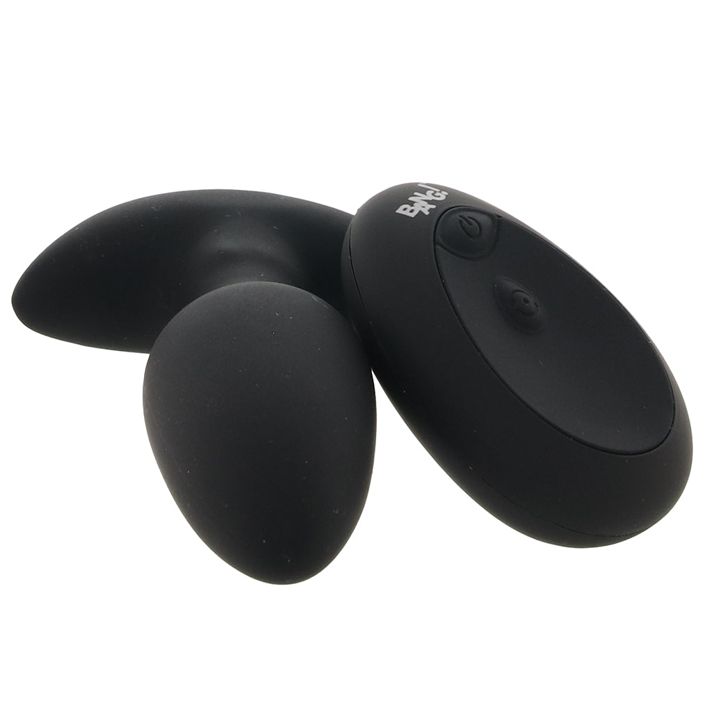 Bang! Thrusting & Vibrating Silicone Butt Plug in Black Anal Sex Toys > Butt Plugs