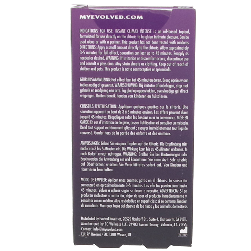 Insane Climax Intense Clitoral Stimulant in 0.34oz/10ml Lubes and Lotions > Sexual Stimulants