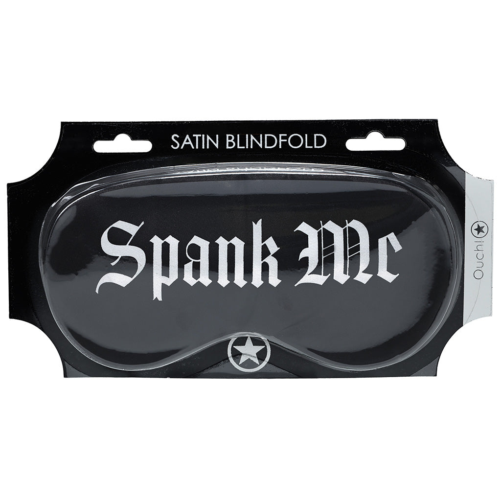 Ouch! Printed Satin Spank Me Blindfold Bondage and Fetish > Pleasure Masks and Dress Up Play