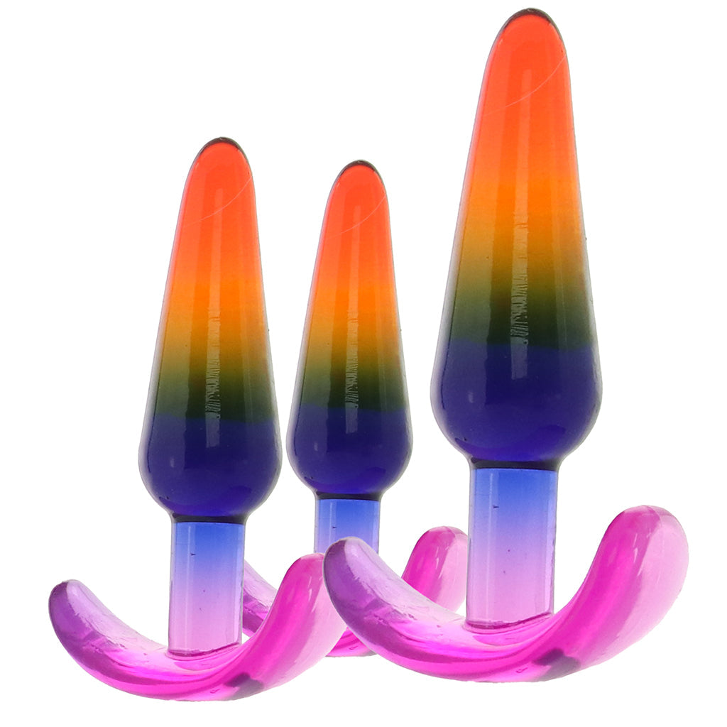 Crystal Jellies Anal Trainer Set in Rainbow Anal Sex Toys > Butt Plugs