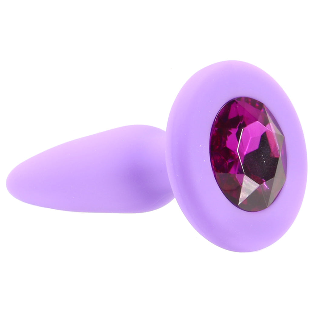 Glams Mini Purple Gem Silicone Butt Plug Anal Sex Toys > Butt Plugs