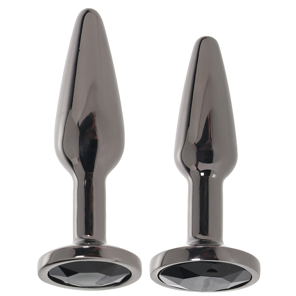 Rear Assets 2 Piece Butt Plug Kit in Gunmetal Anal Sex Toys > Butt Plugs