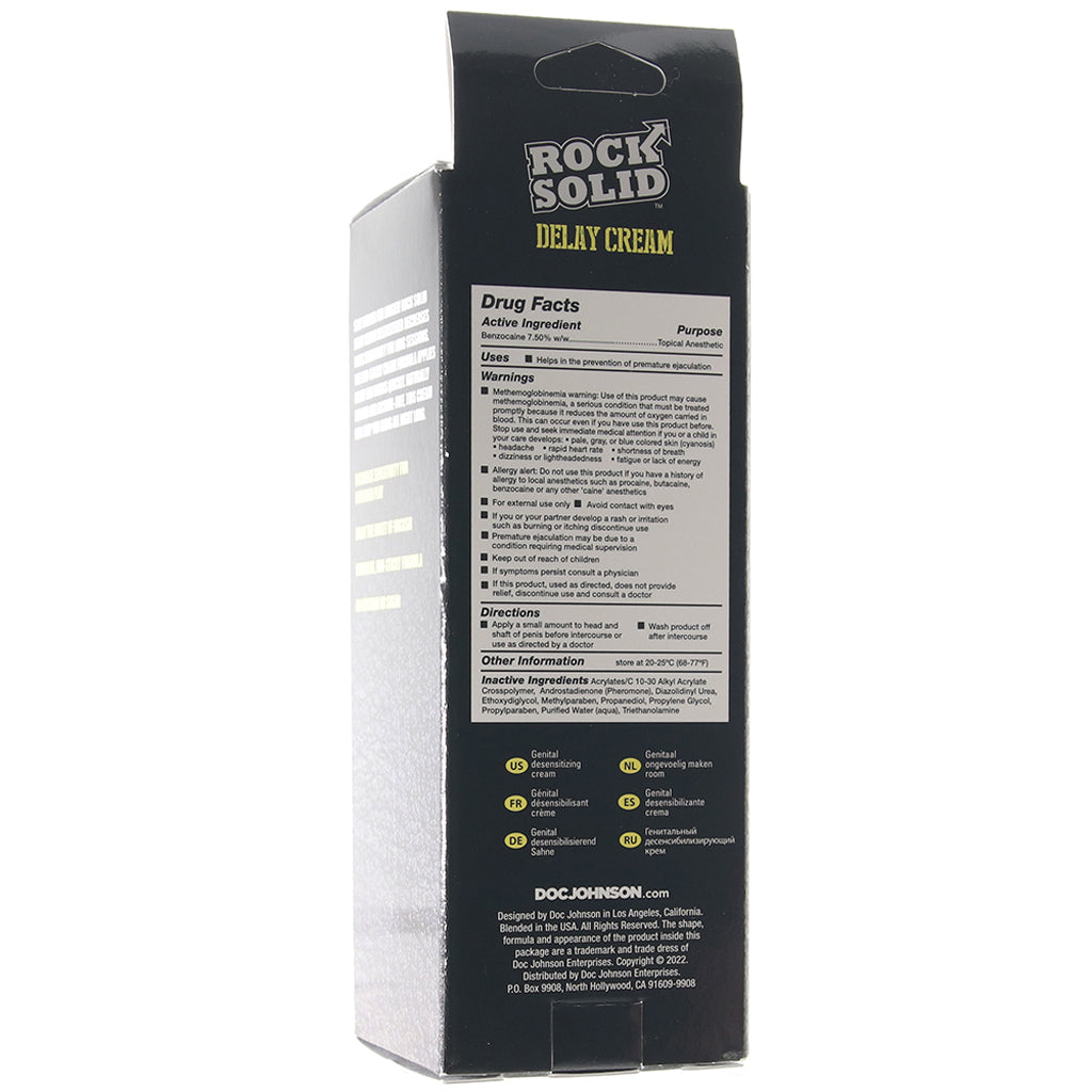 Rock Solid Delay Cream in 2oz Lubes and Lotions > Sexual Stimulants