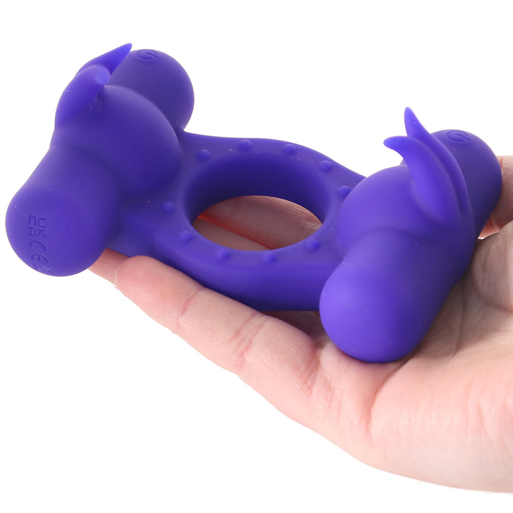 Silicone Triple Orgasm Enhancer Vibrating Ring Cock Rings
