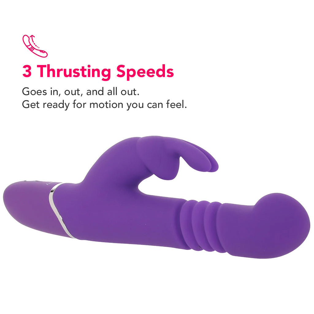 PinkCherry Thrusting Rabbit Vibe in Purple Vibrators > Rabbit Vibrators