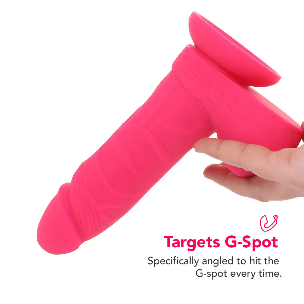 PinkCherry 7 Inch Pink Silicone Ballsy Dildo Dildo Sex Toys > Realistic Dildos