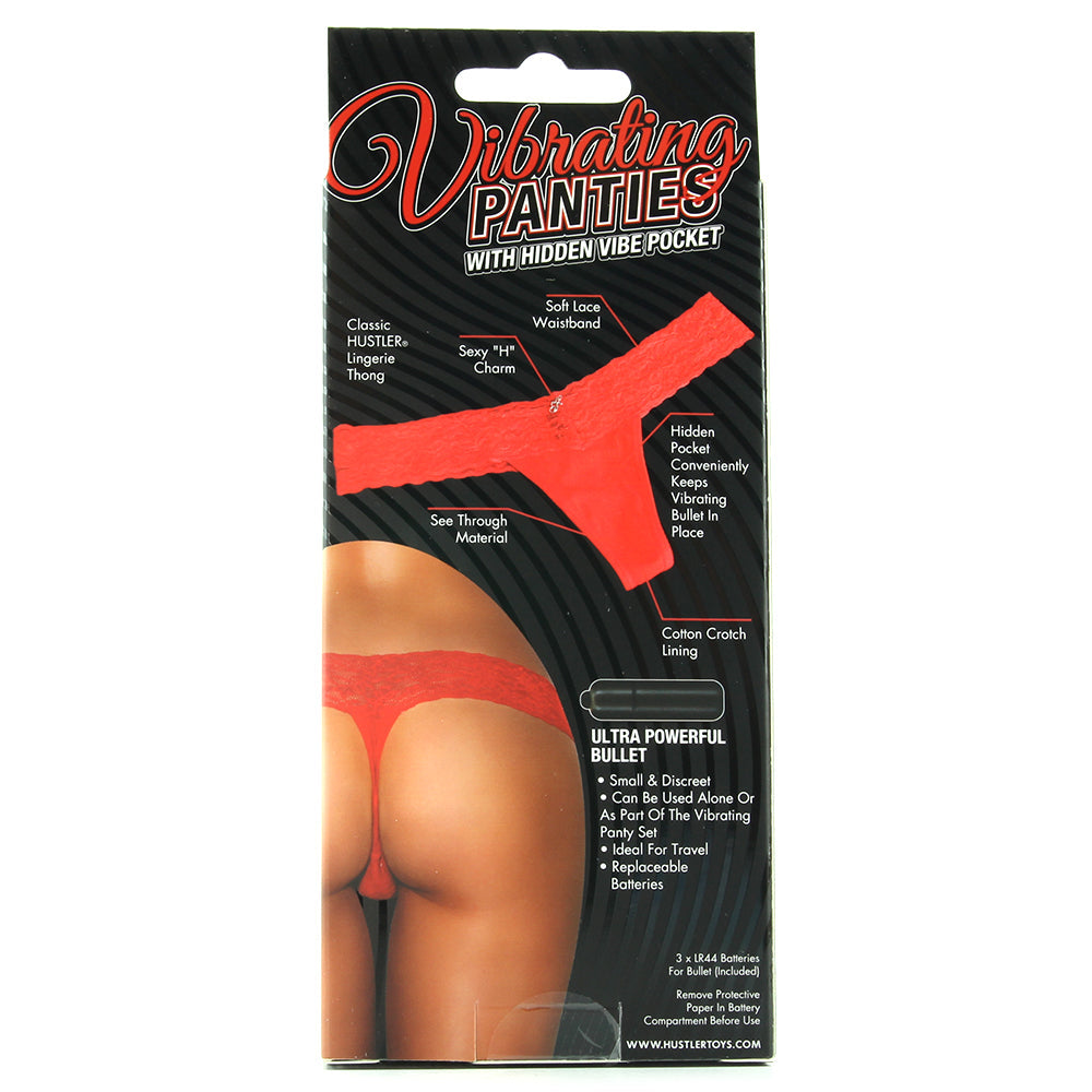 Vibrating Panties with Hidden Vibe Pocket Red /M Vibrators > Wearable & Panty Vibrators