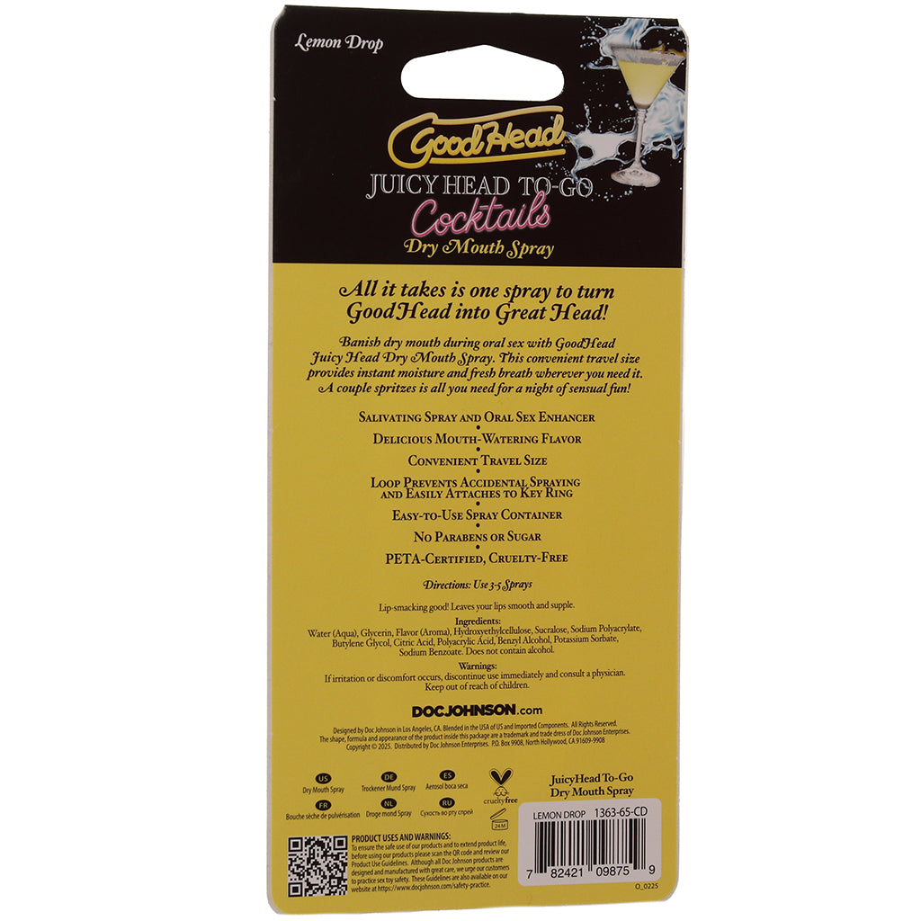 GoodHead Dry Mouth Spray To-Go in Lemon Drop Lubes and Lotions > Flavored Sex Lubes