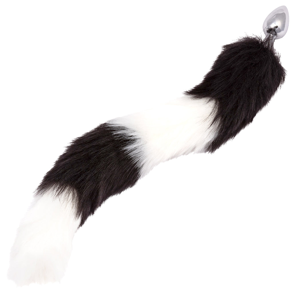 Running Wild Black & White Tail Plug Anal Sex Toys > Butt Plugs
