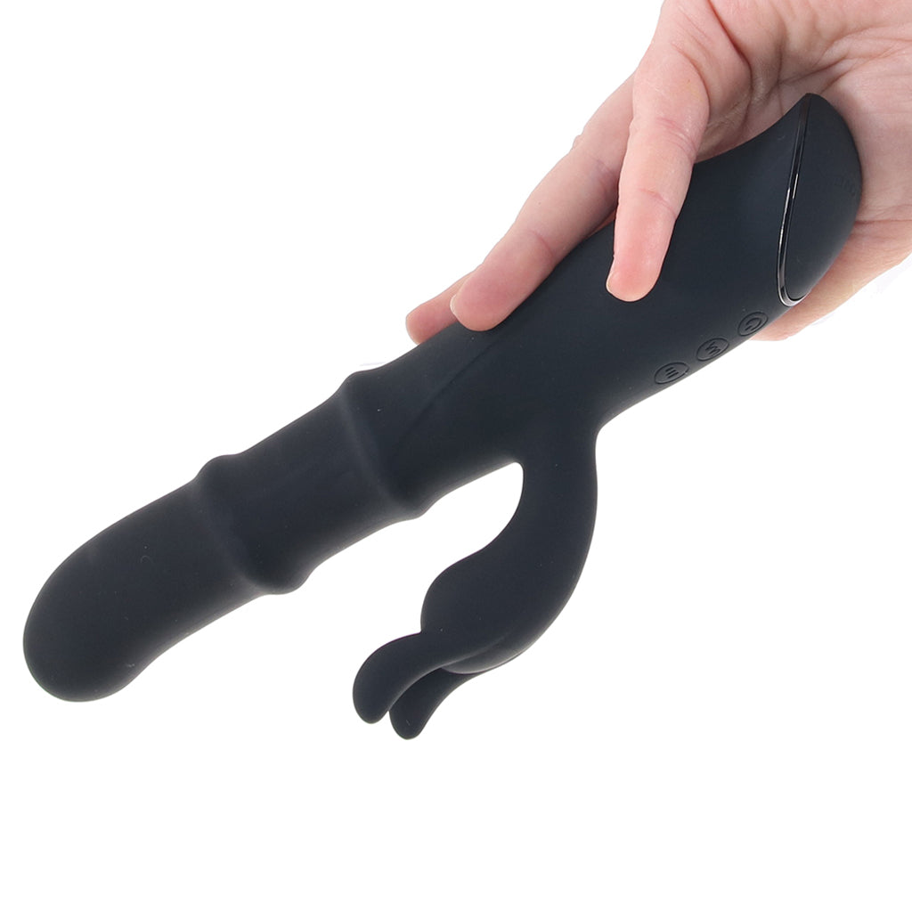 Ringmaster Sliding Rabbit Vibe in Black Vibrators > Rabbit Vibrators