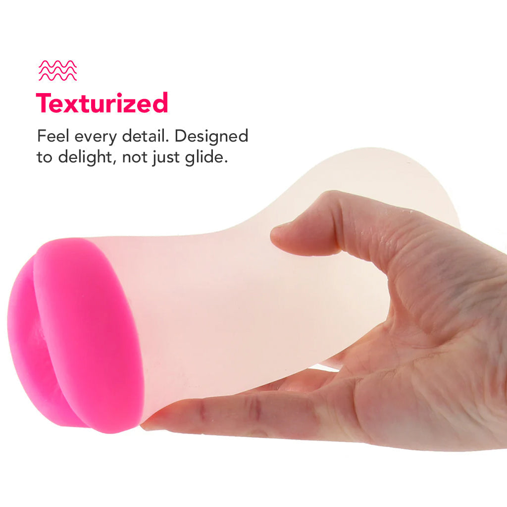 The Gripper Deep Ass Grip Stroker in Hot Pink Male Masturbators > Pocket Strokers
