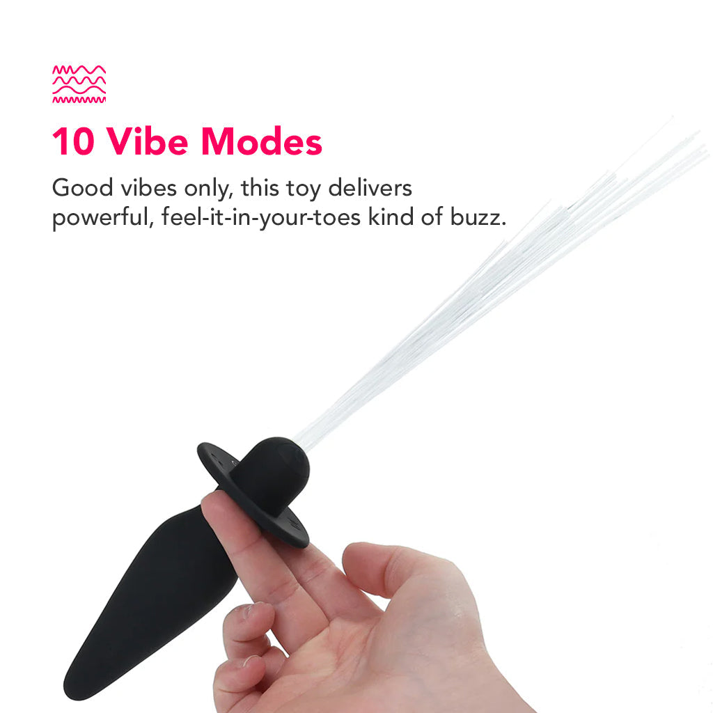 Southern Lights Vibrating Butt Plug in Black Anal Sex Toys > Butt Plugs