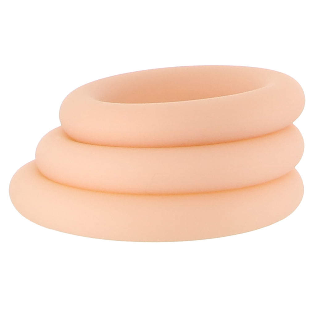 Jock Discreet Silicone Cock Ring Set in Light Cock Rings