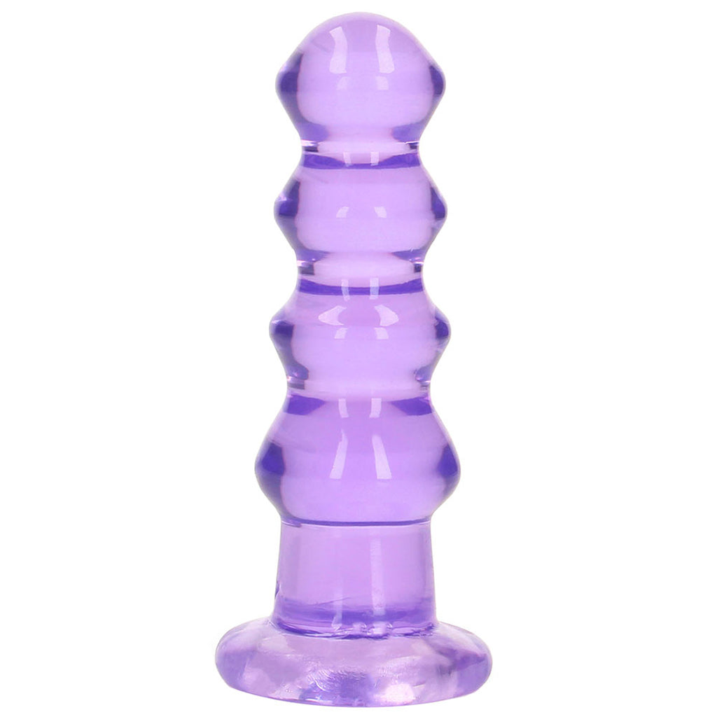 RealRock Crystal Clear Jelly 5.5 Inch Curvy Dildo in Purple Dildo Sex Toys > Anal Dildos