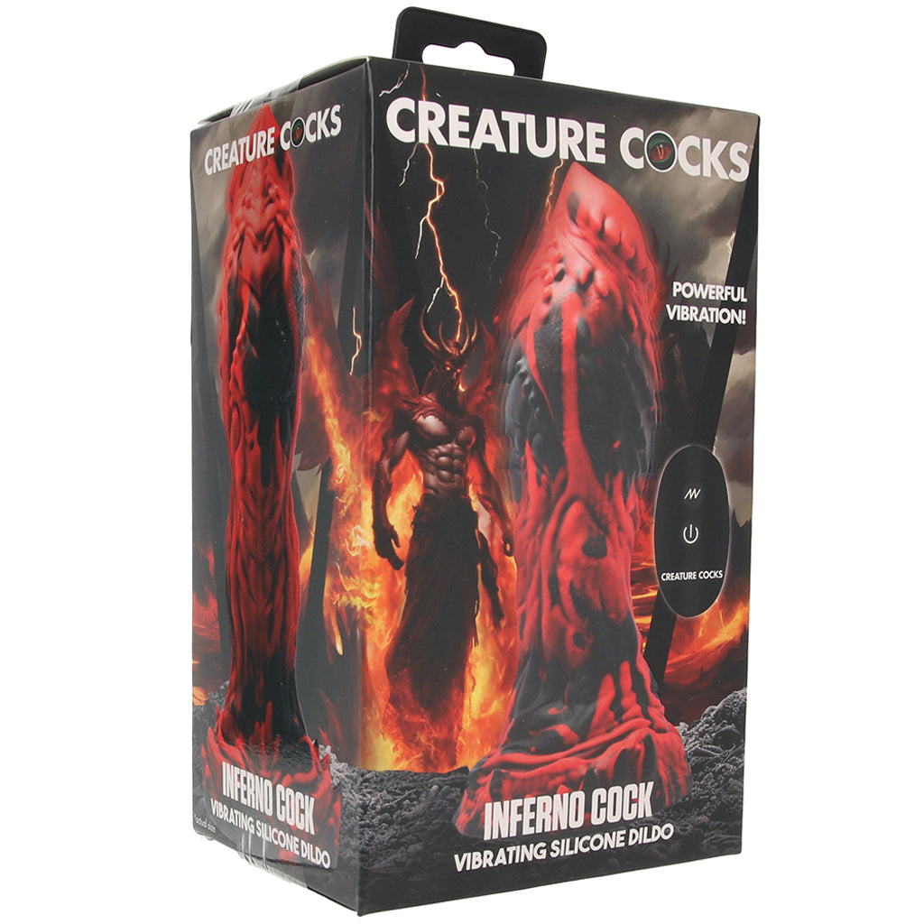 Creature Cocks Inferno Cock Vibrating Silicone Dildo Dildo Sex Toys > Fantasy Dildos