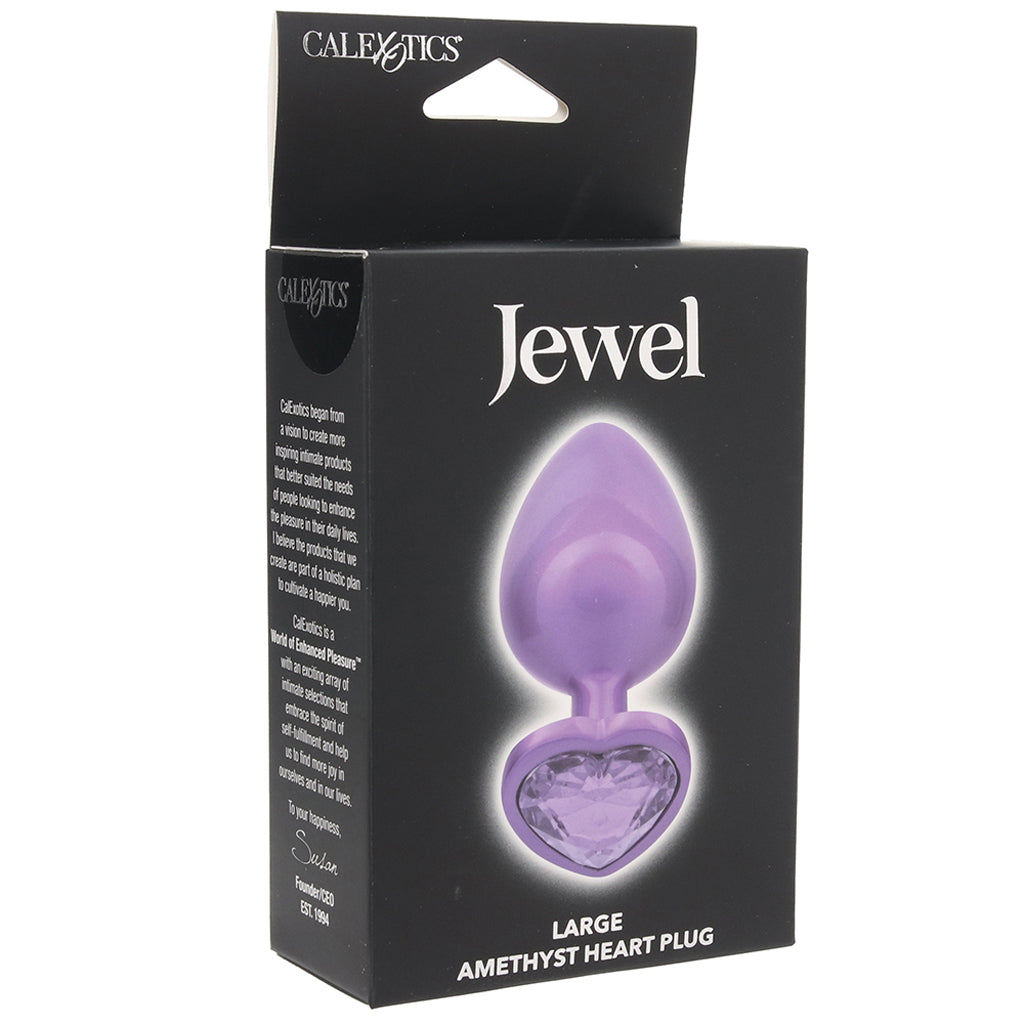 Jewel Amethyst Heart Plug in Large Anal Sex Toys > Butt Plugs
