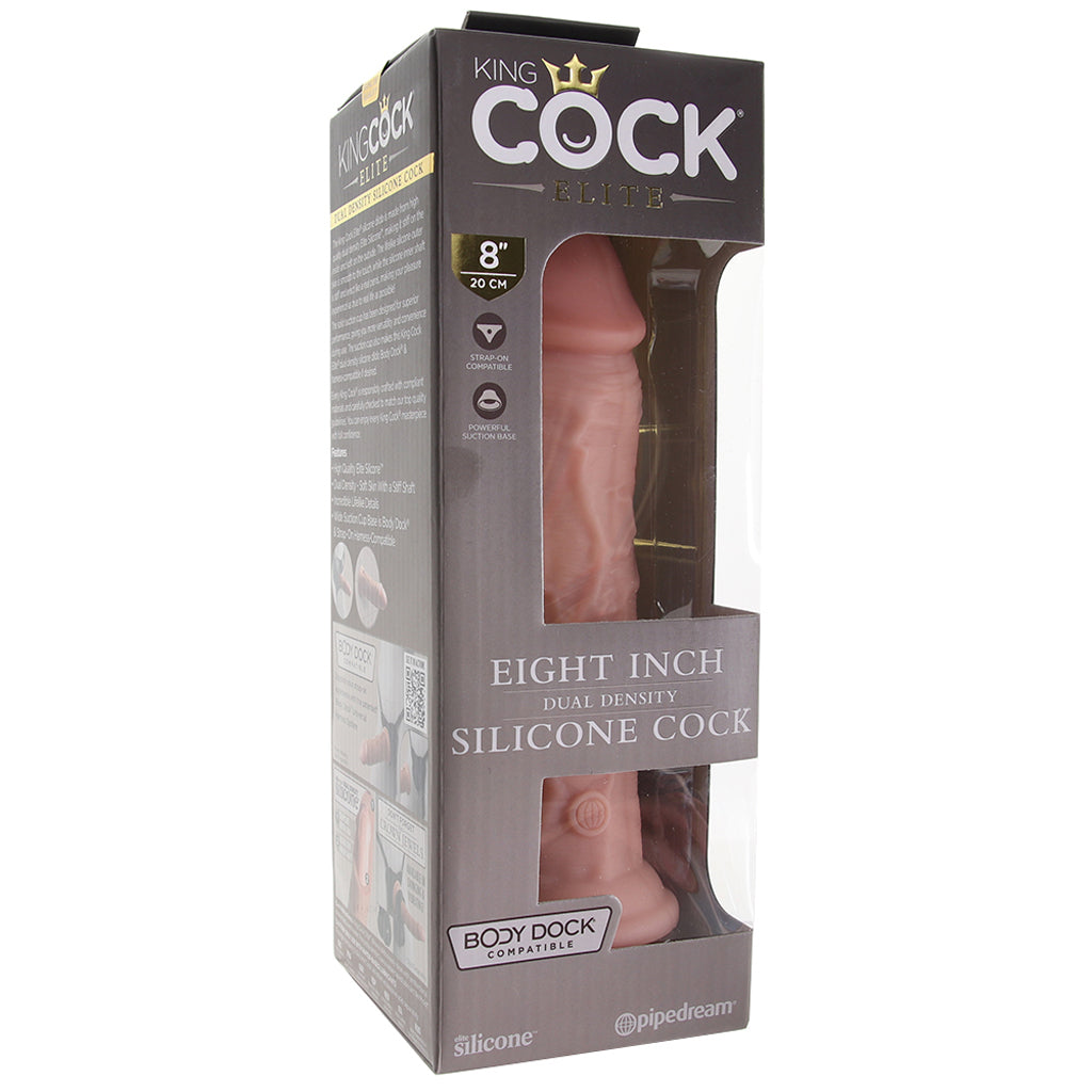 King Cock Elite Dual Density 8 Inch Silicone Cock in Light Dildo Sex Toys > Realistic Dildos