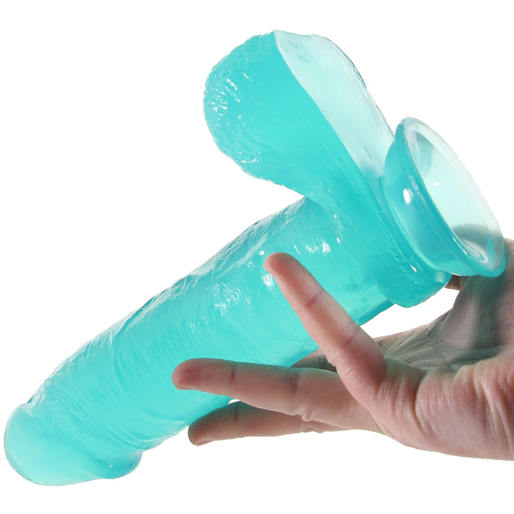 B Yours Plus Mount n’ Moan 9 Inch Ballsy Dildo in Teal Dildo Sex Toys > Realistic Dildos