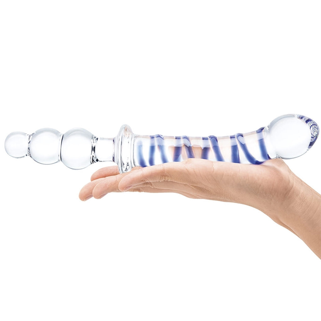 gläs Twister 10 Inch Dual Ended Glass Dildo Dildo Sex Toys > G-Spot Dildos