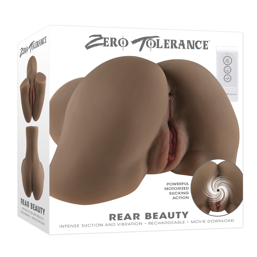 Rear Beauty Sucking & Vibrating Masturbator in Dark Male Masturbators > Realistic Butts
