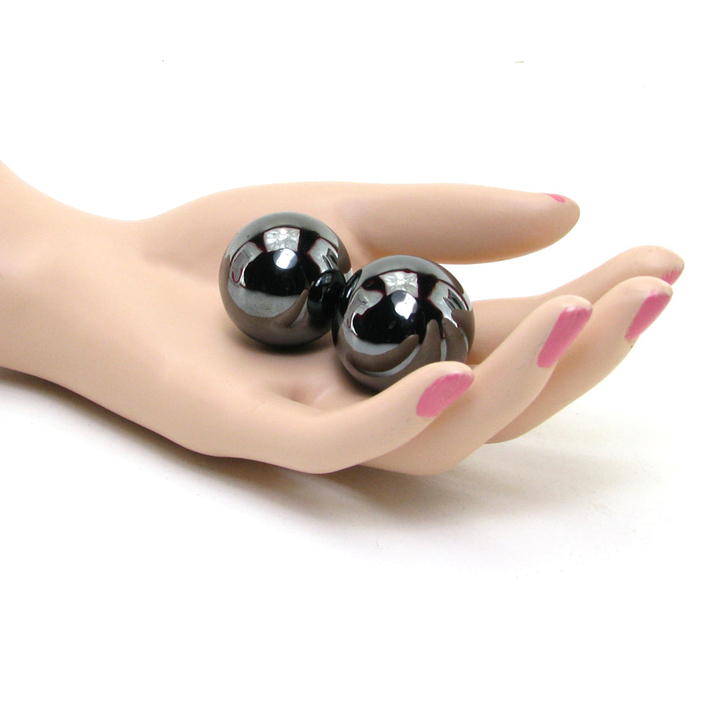 Nen-Wa Magnetic Hematite Balls in Black Kegel, Ben Wa and Pelvic Health Tools