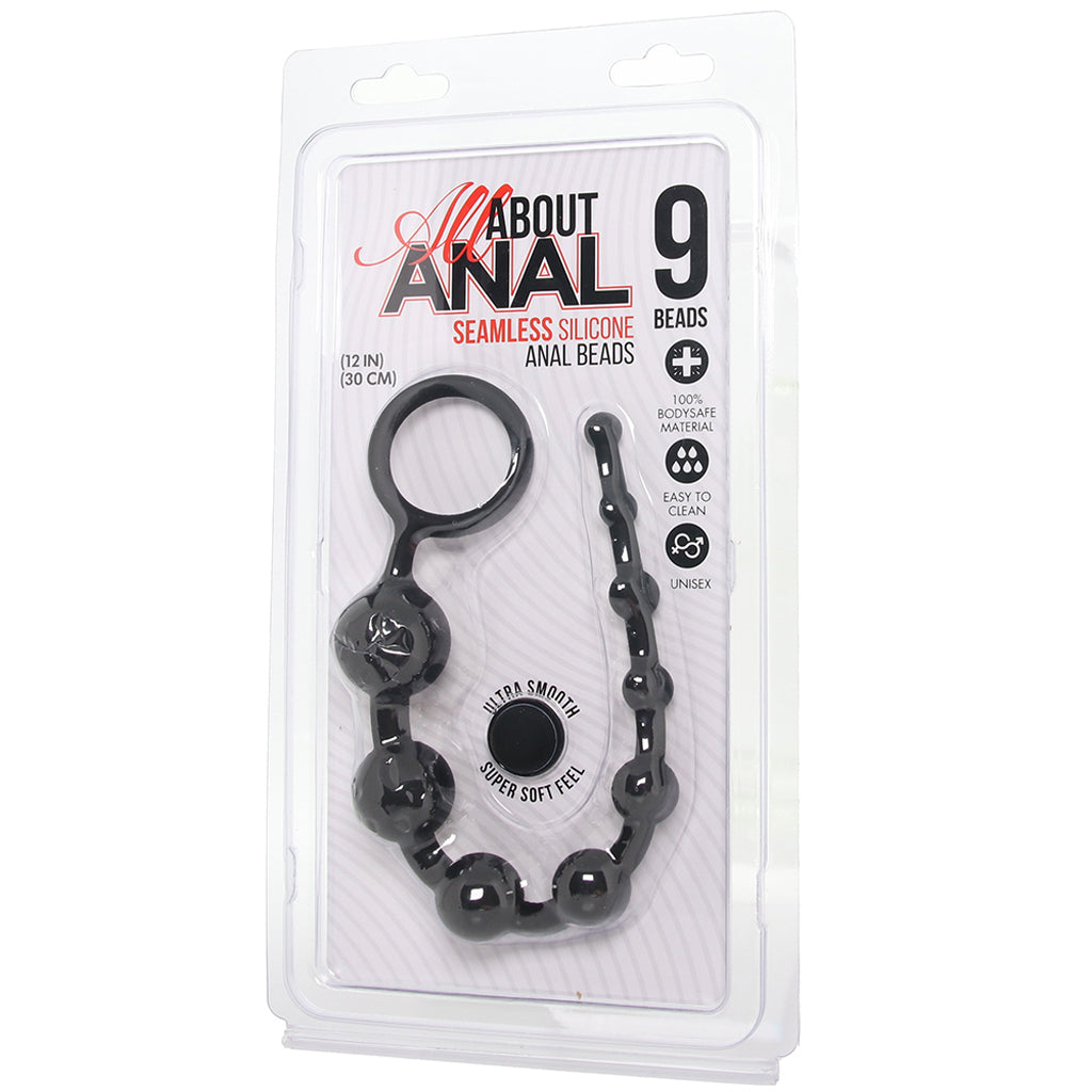 All About Anal Seamless Anal Beads in Black Anal Sex Toys > Anal Beads