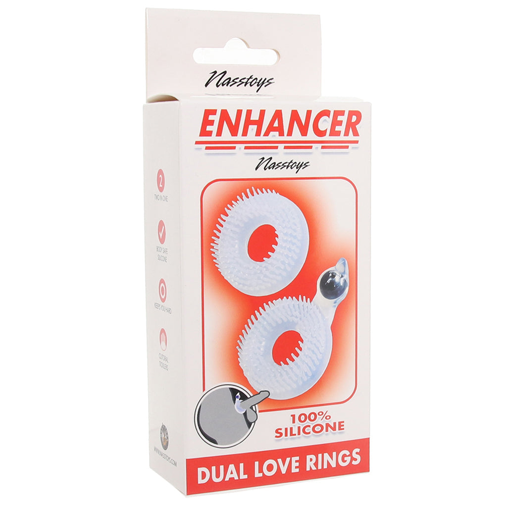 Enhancer Silicone Dual Love Rings Cock Rings