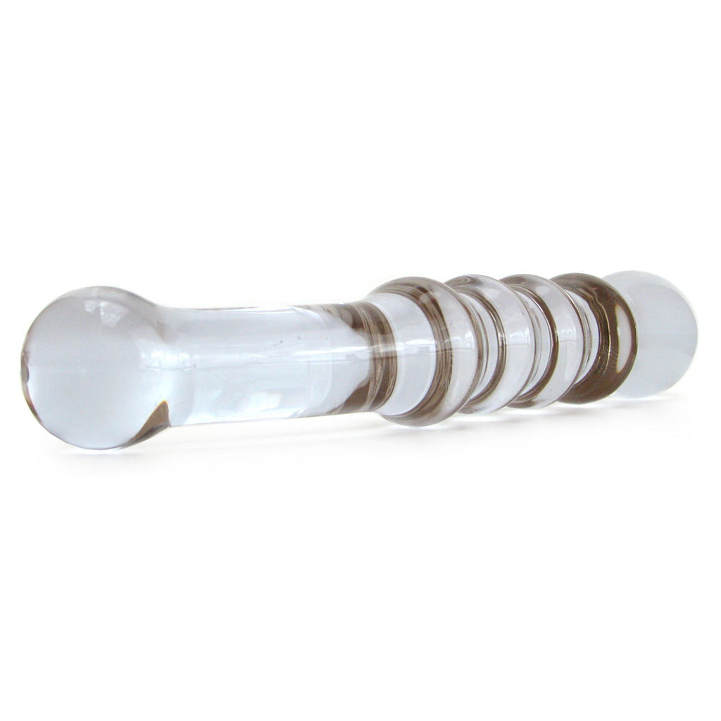 gläs Purple Rain Ribbed Glass Dildo Dildo Sex Toys > Pyrex Glass Dildos