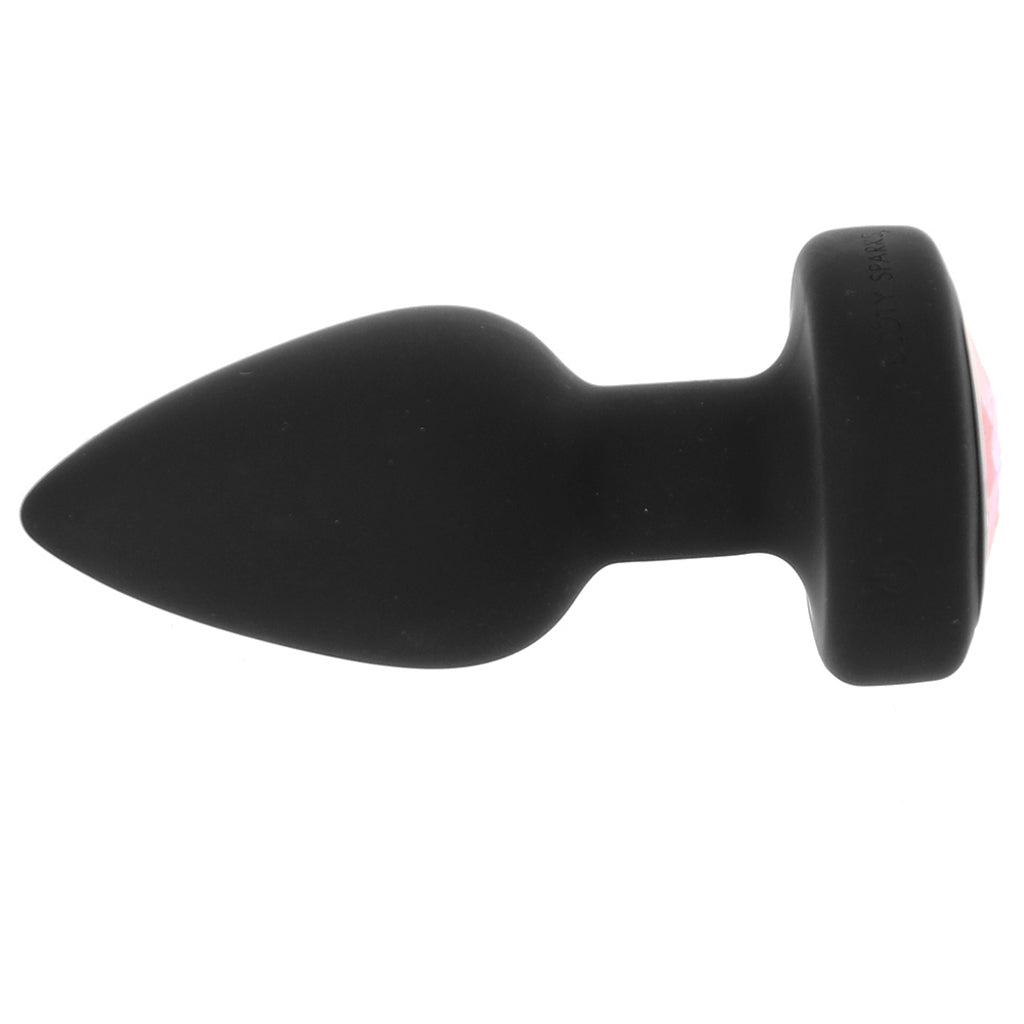 Booty Sparks Pink Gem Vibrating Anal Plug in Small Anal Sex Toys > Butt Plugs