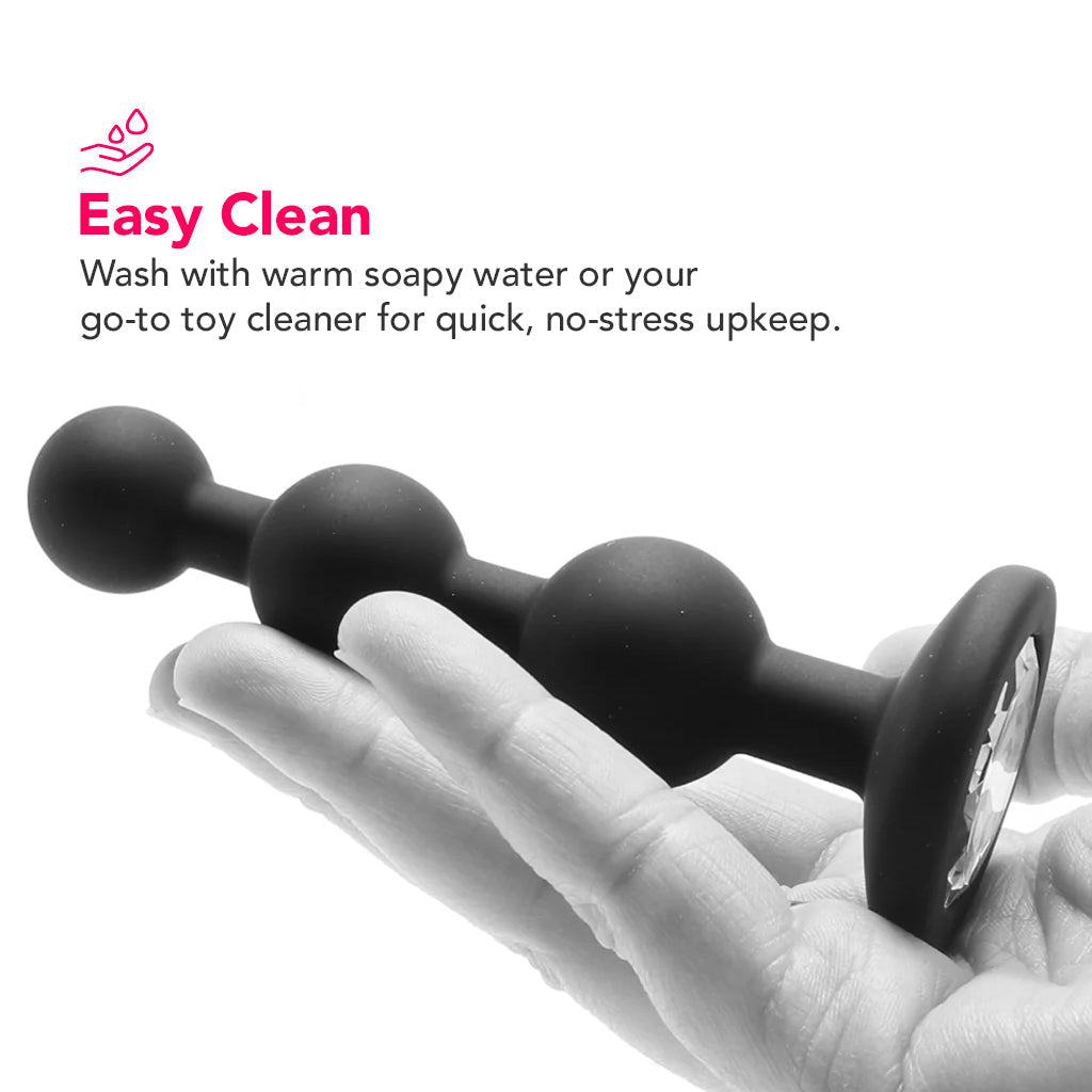 Ouch! Silicone Beaded Diamond Butt Plug Anal Sex Toys > Butt Plugs