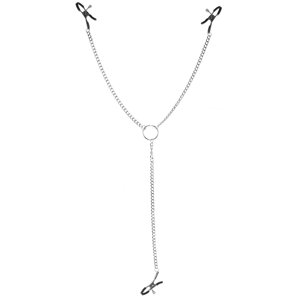 Adjustable Nipple to Clit Clamps Bondage and Fetish > Nipple Stimulators & Clamps