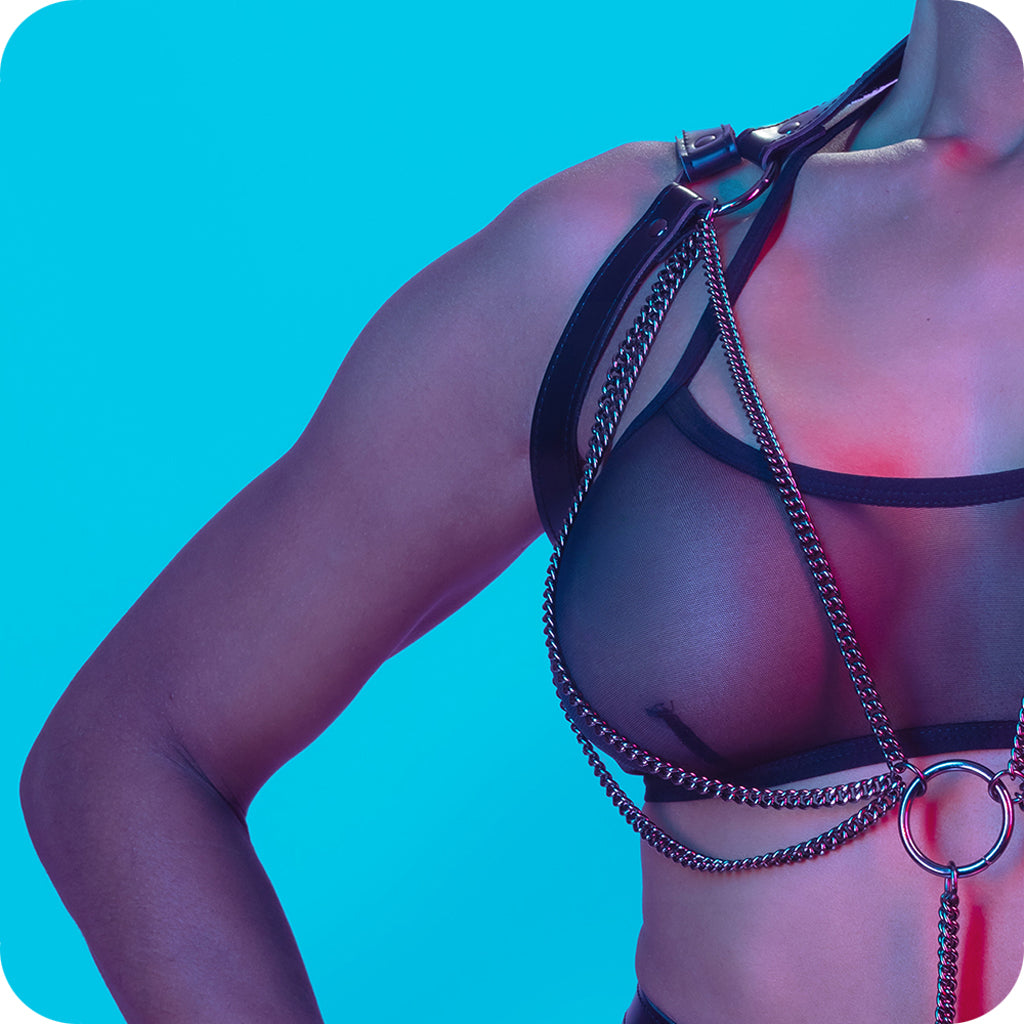 Euphoria Multi Chain Halter Harness Bondage and Fetish > Women's