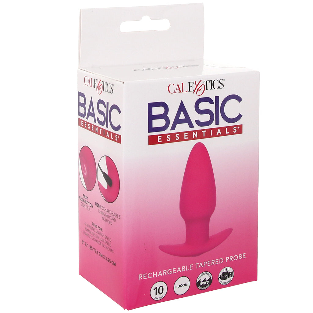 Basic Essentials Vibrating Tapered Plug Anal Sex Toys > Butt Plugs