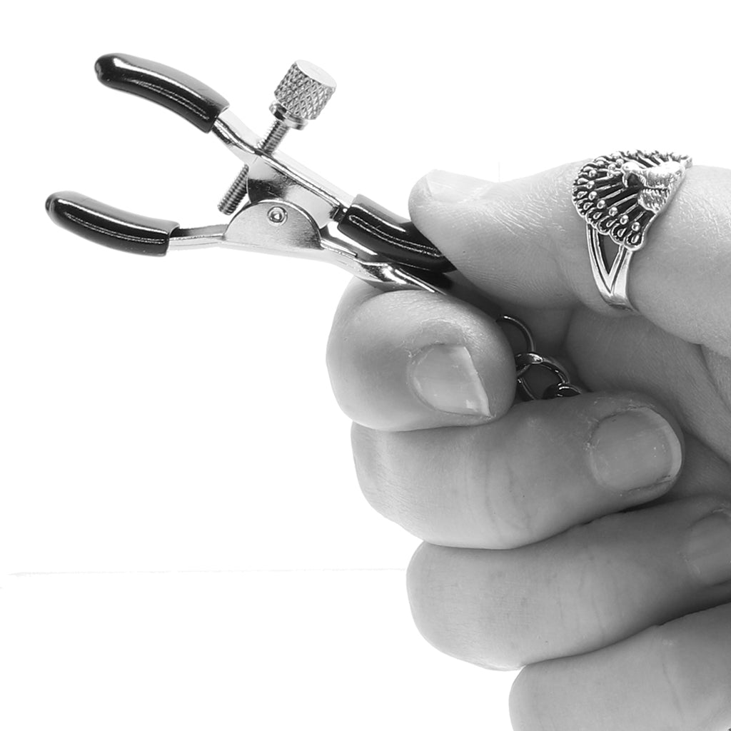 Adjustable Nipple to Clit Clamps Bondage and Fetish > Nipple Stimulators & Clamps