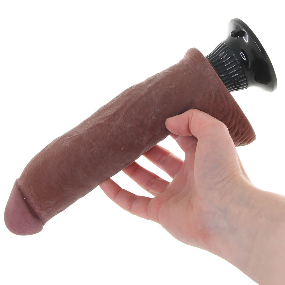 Real Feel Deluxe 8 Inch Vibrating Wall Banger Dildo in Tan Vibrators > Realistic Vibrator Dildos
