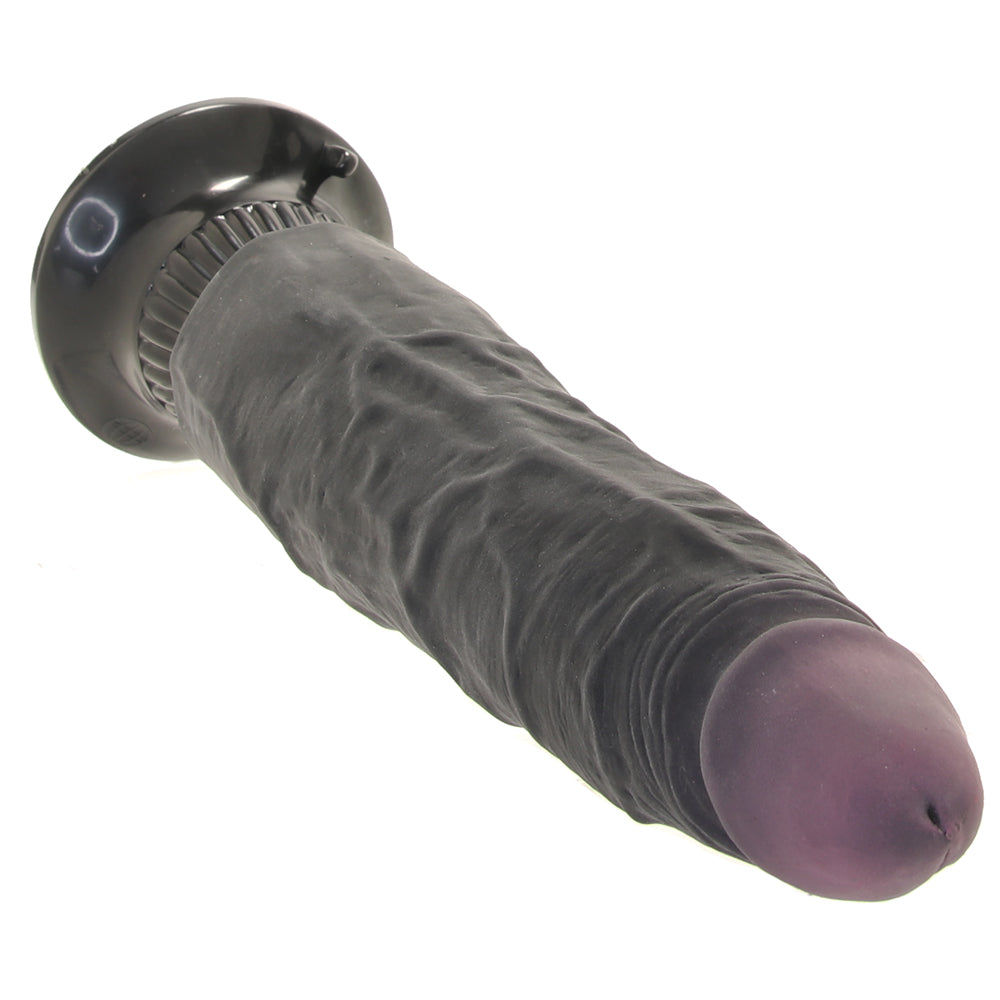 Real Feel Deluxe 7 Inch Vibrating Wall Banger Dildo in Blac Vibrators > Realistic Vibrator Dildos