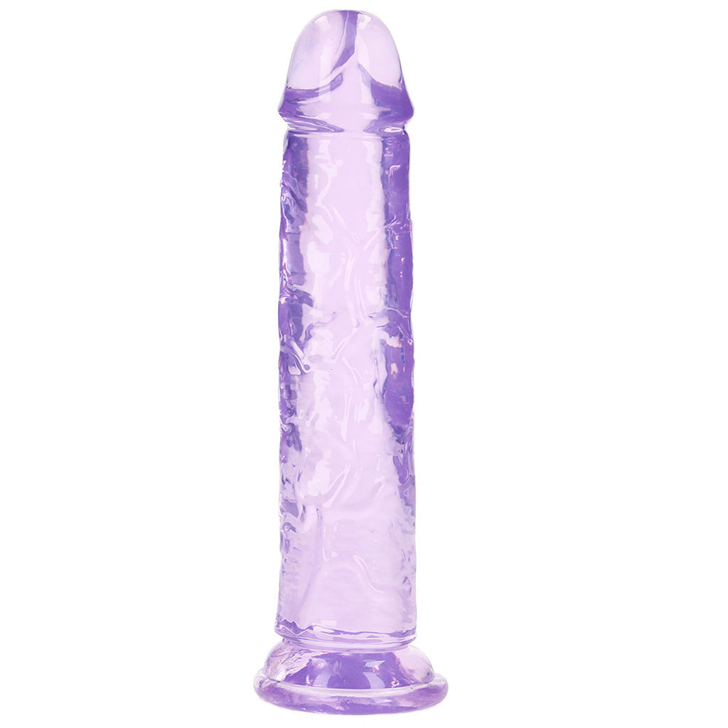 RealRock Crystal Clear Jelly 8 Inch Dildo in Purple Dildo Sex Toys > Realistic Dildos
